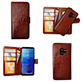 Pikkukuva 2 / 5: Nahkainen lompakko Samsung Galaxy S9 - ylellinen nahkakotelo! Vit