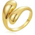 Miniatyrbillede 1 af 4: Guldring til kvinder, 18K forgyldt ring - Delikat justerbar åben chunky ring smykker gaver
