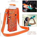 Miniatyrbilde 3 av 5: Vanflaske stropper Justerbare skulderstropper Strandflaskepose Vann Hund vannflaskedeksel for sport Gym Fotturer Camping Gåing Black and Blue