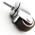 Miniatyrbillede 5 af 5: 4-pak møbeldrejelige hjul - M6 x 15 mm med 25 mm gevind - blødt gummi - TPE-gevind - minirulle til møbler (25 mm)