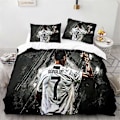 Miniatyrbild 1 av 4: Påslakanset g1601 Fotboll CR7, Ronaldo Mikrofiber Sängkläder Set 3 Delar Barn Täcke Set tq1601 Lakan 135x200cm 53x78in