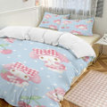 Miniatyrbild 1 av 5: v1219 Sanrio Täcke Set Tjockt Mjukt 3-delars Sängklädesset Året Runt Täcke med 2 Örngott för Vuxna Kvinnor Flickor Tonåringar Hem Rum Inredning io1219 135x200cm 53x78in