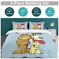 Miniatyrbilde 5 av 5: x43 Garfield Dynetrekk Mikrofiber Sengesett 3D-trykt Lettvekt 3-delt Dynesett, 1 Dynetrekk og 2 Putetrekk for Barn Gutter Gir 200x200cm 78x78in
