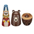 Miniatyrbild 5 av 5: Ryska dockor / Matryoshka - Babushka docka - Djur multicolor