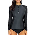 Miniatyrbild 1 av 5: Dam UV-skyddande Rash Guard Långärmad - Baddräktstopp för kvinnor XL