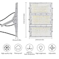 Pikkukuva 5 / 5: 300w Led-tulvavalonheitin, vedenpitävä, säädettävä, erittäin kirkas ulkokäyttöön, 10 kpl