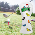 Miniatyrbild 2 av 5: Putteröverdrag Lång Hals Söt Fågelmönster Slitstark Mjuk Textur Utbytbart Nummer Tag Enkel Identifiering Rivtålig Broderi Nummer Golf M