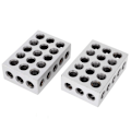 Miniatyrbild 2 av 8: 123 Block 1 2 3 Block Metrisk Krom Stål Silver 1 Par 1‑2‑3 Block 23 Hål Matchade 0,0002In Maskinist 123 Jigg Ultra Precision Industriell Tillförsel