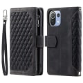 Miniatyrbillede 1 af 5: Til Xiaomi 11Lite 4G/5G 005 Tredimensionelt Ternetmønster Multi-Karabinhage Mobiltelefon Etui Black Style C Xiaomi Mi 11 Lite 5G
