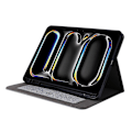 Miniatyrbillede 2 af 5: Etui til iPad Pro 13 (2024) med Kortlommer, Stativ, Læder Tablet Cover med Penholder - Multicolor Grey