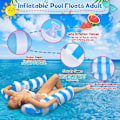Miniatyrbild 3 av 6: Pool Float Hängmatta, 2 Pack Pool Uppblåsbara Pool Floats, Uppblåsbar Vatten Hängmatta, Simbassäng Uppblåsbara