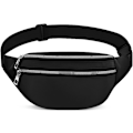 Miniatyrbild 1 av 5: Midjeväska, Vattentät 2 Dragkedjor Fickor Fanny Pack Löpning Midjeväska Väska Justerbart Bälte Midjeväskor för Män Kvinnor Utomhus, Sport (Svart)