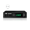 Miniatyrbilde 3 av 4: HD99 FTA HEVC 264 DVB T2 Digital TV-mottaker 264 TV-mottaker Full HD DVBT2 Videodekoder EU-plugg Black
