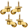 Miniatyrbilde 1 av 5: Set med 4 solide messing universelle hjul 360swivel møbelhjul møbelhjul 25*60mm(diameter * høyde)