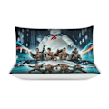 Miniatyrbild 3 av 5: x309 Ghostbusters Påslakanset Mikrofiber Sängkläder 3D-tryckt Lättviktigt 3-delars Täcke Set, 1 Påslakan och 2 Örngott för Barn Pojke 240x260cm 94x102in