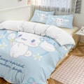 Miniatyrbild 1 av 4: v927 Cinnamoroll 3-delars Twin Sängset - Inkluderar 1 Enkelt Täcke och 2 Örngott Sängkläder - Färgbeständig Mikrofiber - Cinnamoroll io927 135x200cm 53x78in