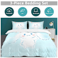 Miniatyrbild 5 av 5: v1050 Cinnamoroll Täcke Set Tjockt Mjukt 3 Delars Sängklädesset Året Runt Täcke med 2 Örngott för Vuxna Kvinnor Flickor Tonåringar Hem Rum Inredning io 135x200cm 53x78in