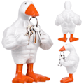 Miniatyrbillede 1 af 6: Pipihome Magnetisk Gåseand Nøgleholder Muskuløs And Statue Ornament Sød Harpiks Muskuløs Gåseand Statue Sjov Dyremagnetisk Nøgleholder