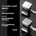 Miniatyrbillede 3 af 5: Kødhammer - Den nye rustfri stålkødhammer - Dobbeltsidet kødhammer, skridsikkert mesh-håndtag