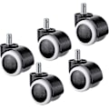Miniatyrbilde 1 av 5: 5 stk Kontorstolhjul, Universal Hard Floor Casters Erstatning Kontorstolhjul For Kontorsete, Laminatgulv, Tregulv, Fliser 10x22mm