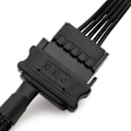 Miniatyrbillede 5 af 5: Adapterkabel til køleventilator, 15-polet SATA til 4 x 3-polet / 4-polet 12V PC-kabinetventilator-strømadapterkabel til 15-polet SATA black