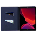 Pikkukuva 5 / 5: Gebei Parallel Lines Nahkainen Automaattinen Herätys/Lepo Tabletin Kotelo iPad 10.2 (2021)/(2020)/(2019) - Blue