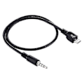Pikkukuva 1 / 2: 3,5 mm:n uros - Micro USB uros -ääniliitäntäkaapeli, pituus: noin 40 cm (musta)