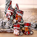 Miniatyrbild 2 av 5: 4 st julstrumpor, stor julstrumpa, julklappspåse, björn, älg, snögubbe, tomtenisseprydnad, godispåse juldekoration strumpa