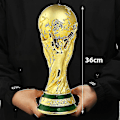 Miniatyrbillede 1 af 5: VM Fodboldtrofæ Resin Replika Trofæ Model Fodbold Fan Souvenir Gave -wf 13CM