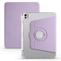Miniatyrbilde 1 av 5: Klar deksel med roterende stativ for iPad Pro 11 (2024) - Avtakbart PU-lær TPU-tablettdeksel Multicolor Light Purple