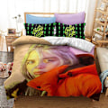 Miniatyrbillede 1 af 5: v644 Sengetøj Billie Eilish Sengesæt Dynebetræk Sæt Soveværelse Quilt Betræk Pudebetræk Gave 3-Delt Sengesæt (1 Dynebetræk + 2 Pudebetræk) y64 200x200cm 78x78in
