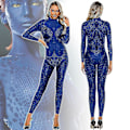 Miniatyrbillede 2 af 5: Jule-Halloween Fest X-men Mystique Kvinder Jumpsuit Cosplay Kostume S