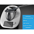 Pikkukuva 3 / 4: Höyryohjain Thermomix Tm5, Tm6, Tm Friend -laitteille, suojatulla ylivuotosuojalla, höyryn ohjauskiinnike, lisävarusteet, takka, F