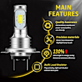 Pikkukuva 3 / 5: H7 Led Canbus -ajovalot H7 Led Lo Beam -polttimot 6000k Ip 68 Csp 3570 Led -siruja