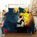 Miniatyrbild 4 av 5: v4747 Sängkläder Ghost Rider Sängset 3 delar Påslakan Örngott Storlekar 3A Sängkläder IU4747 135x200cm 53x78in