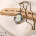 Miniatyrbillede 5 af 5: The Vampire Diaries Halskæde Elena Gilbert Halskæder Til Kvinder Film Smykker Charm Katherine Klaus Forbes Blå Sten Choker 6