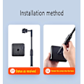 Miniatyrbilde 6 av 6: Mobiltelefonstativfeste for direktesending, skrivebordsstativ, stativ for mobiltelefon, 360 graders rotasjon for direktestrømming, videoopptak