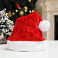 Miniatyrbillede 2 af 5: Plush Julehat Blød Behagelig Vibrerende Farve Julehat Festival Dekoration Red