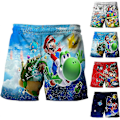 Miniatyrbilde 1 av 3: 2024 Barn 3D Bro Badebukser Svømmebukser Badetøy Strand Basseng Surf Mesh Super Mario C 5Years