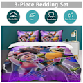 Miniatyrbild 5 av 5: x285 Five Nights at Freddy's Påslakan Mikrofiber Sängkläder Set 3D-tryckt Lättviktigt 3-delat Täcke Set, 1 Påslakan Och 2 Örngott 240x260cm 94x102in