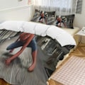 Miniatyrbilde 1 av 4: v732 Spider Man Crawl 3-delt sengesett for enkeltseng io732 135x200cm 53x78in