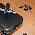 Pikkukuva 2 / 5: 2 kpl kauluksia käsipaino kuusiomutteri ja 4 kpl käsipaino tanko mutterikaulukset, 1 tuuman vakiokäsipainolle (25 mm) BlackSilver