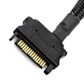 Pikkukuva 4 / 5: Jäähdytystuulettimen sovitinkaapeli, 15-pin SATA - 4 x 3-pin / 4-pin 12V PC-kotelon tuulettimen virtalähdesovitin 15-pin SATA black