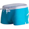 Miniatyrbilde 1 av 5: Svømmebukser Herre Badebukser for Menn Pustende Bukser Bukser Solid Badetøy Strandshorts Slim Wear M Blue
