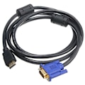 Miniatyrbilde 1 av 3: 1.  8m Blå Hdtv Til Vga Hd15 Hann Adapter Kabel Konverter For Pc Tv Df Ny