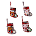 Miniatyrbild 1 av 5: Julstrumpa Set 4st Julgran Hänge Santa Boot Presentpåse Y