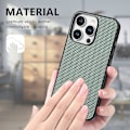 Pikkukuva 5 / 5: iPhone 16 Pro -kotelo hiilikuitu-pinnalla PU+PC+TPU - Multicolor Green
