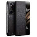 Miniatyrbillede 1 af 5: For Huawei Pura 70 Ultra Etui med Vindue Flip Ægte Ko-Læder Slank Telefon Cover