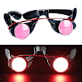 Pikkukuva 2 / 5: 1 kpl Led-valoa hohtavat lasit hauskat punaiset silmät Cosplay-asusteet juhlat
