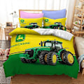 Miniatyrbilde 1 av 5: a923 Sengesett John Deere Logo Traktor Kart Dynetrekk Sett Sengetøy Hjemmetekstiler 3-delt Sengesett (1 Dynetrekk + 2 Putetrekk) Tm923 200x200cm 78x78in